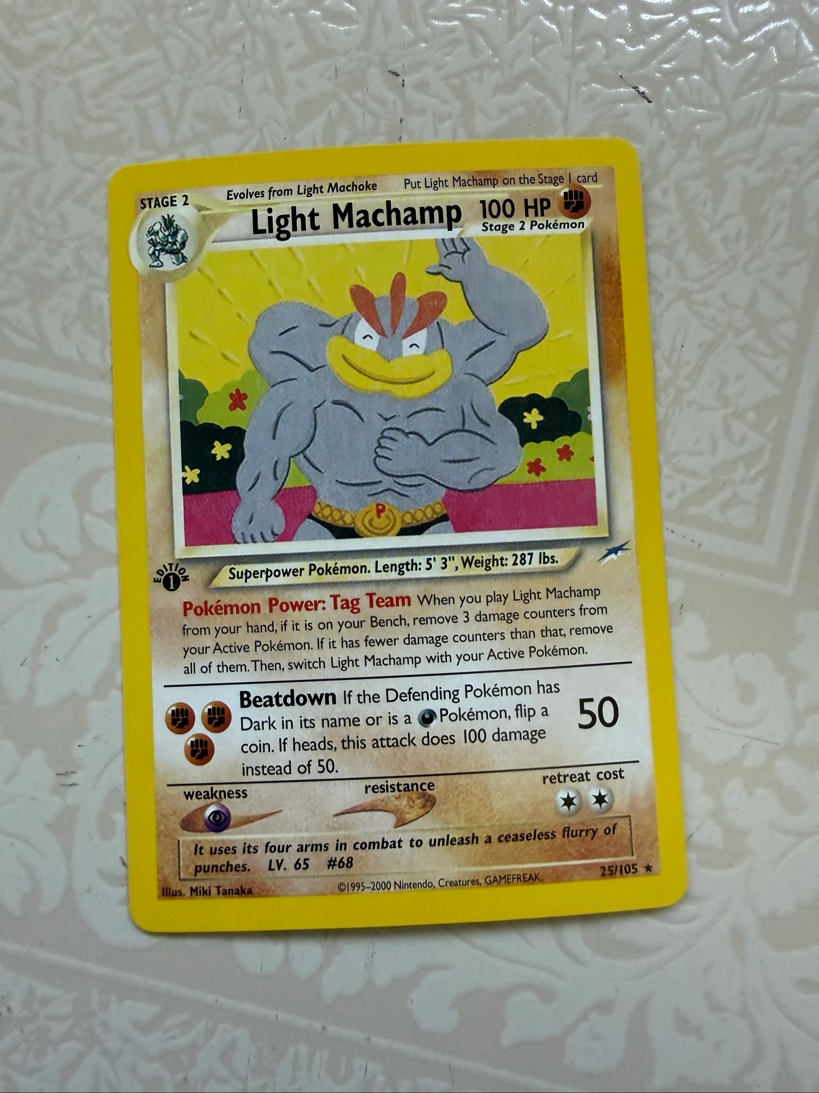 Carta Pokemon light machamp neo destiny